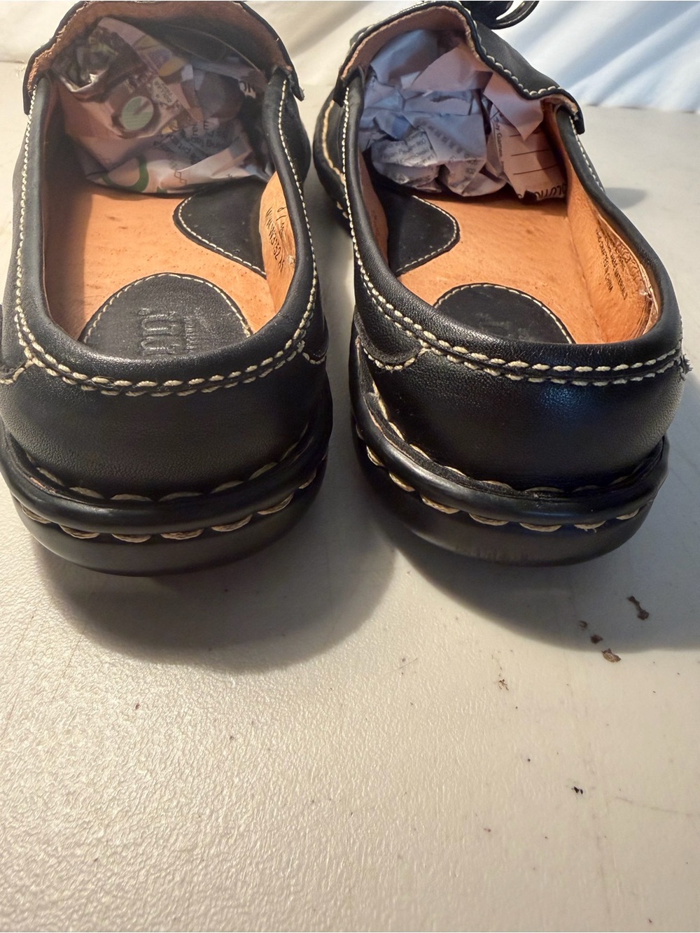 Born Black womens Leather Loafers with Decorative Knot size 8 - Picture 7 of 9